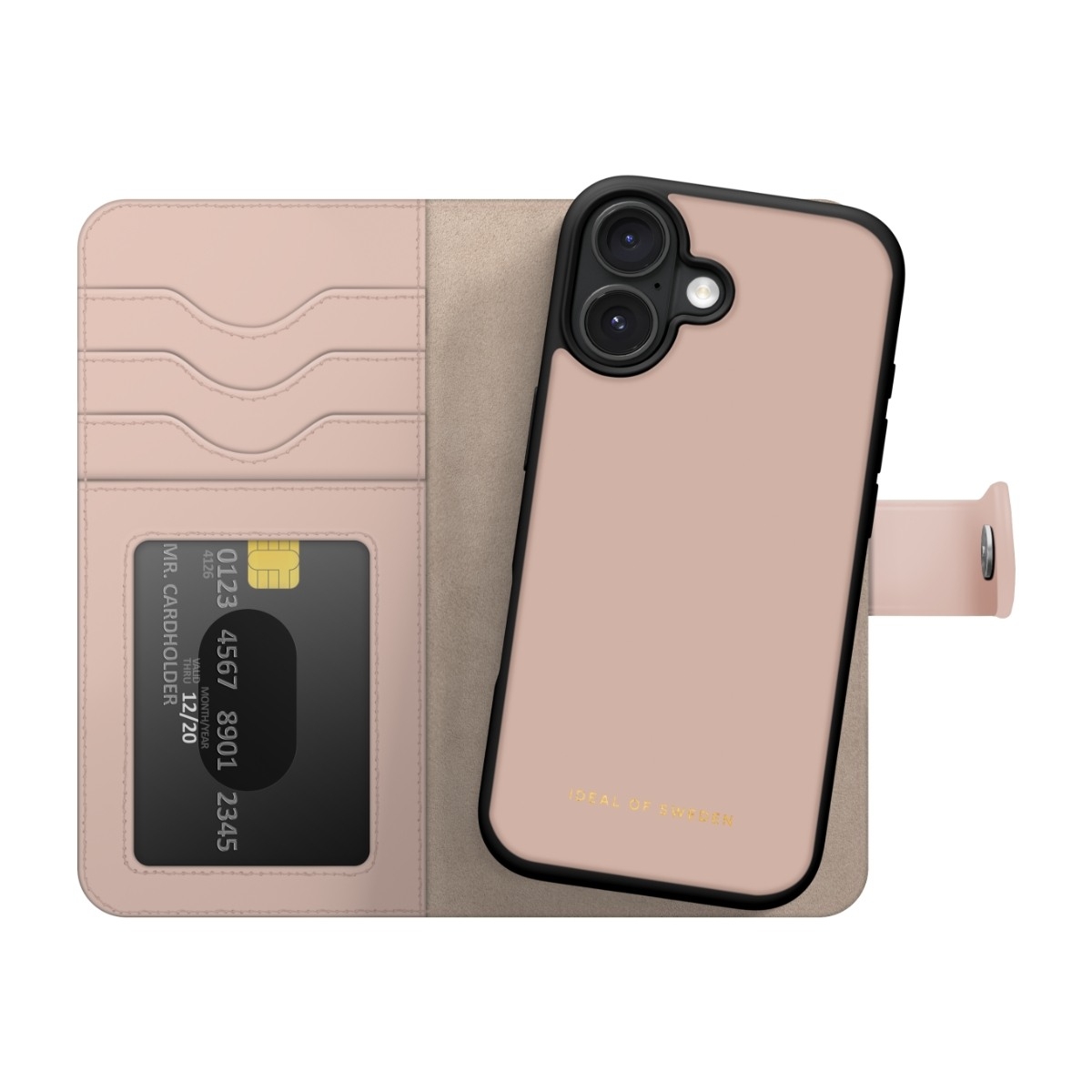 IDEAL OF SWEDEN Magnet Wallet+ iPhone 16 tegnebogscover, lyserød billede 3