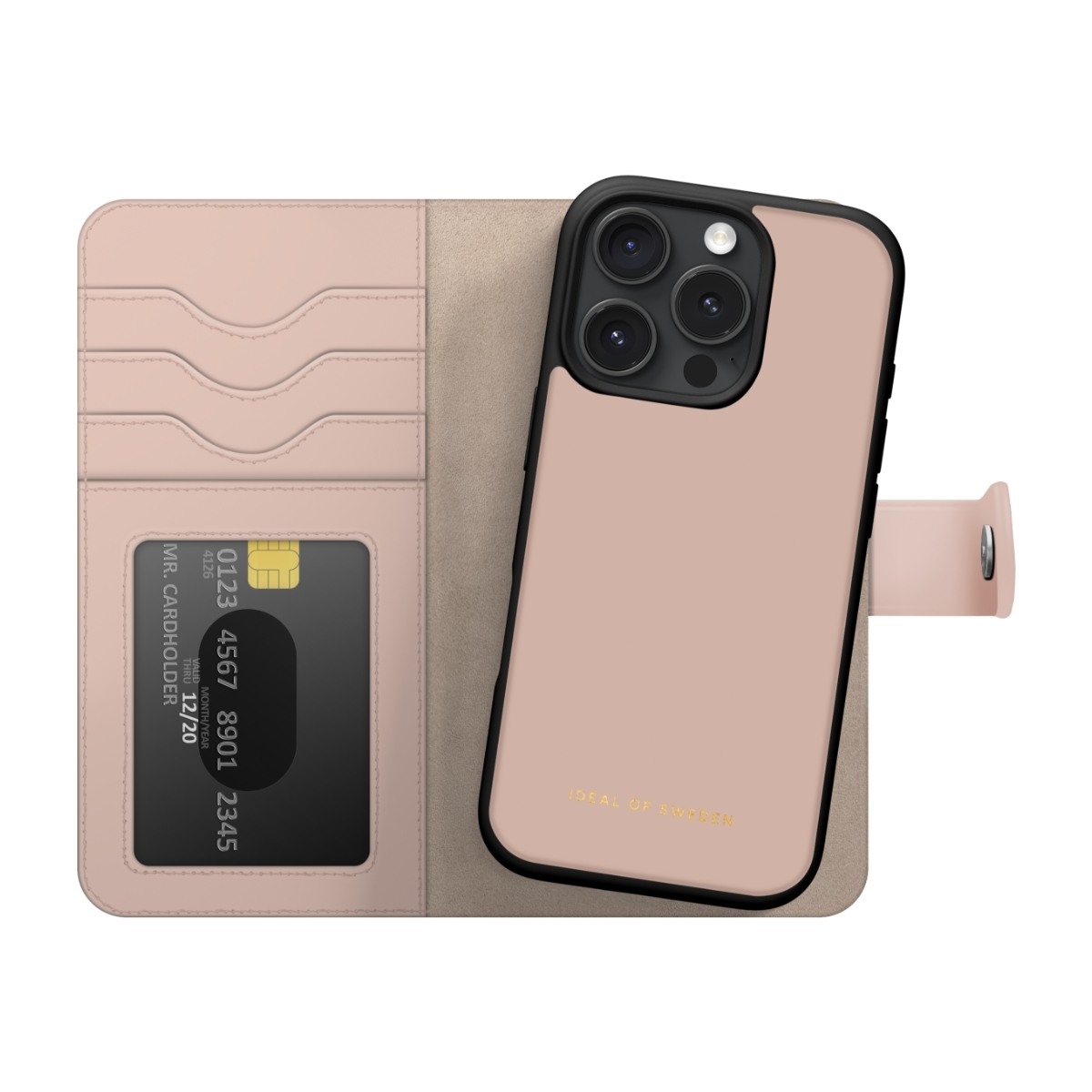 IDEAL OF SWEDEN Magnet Wallet+ iPhone 16 Pro tegnebogscover, lyserød billede 4