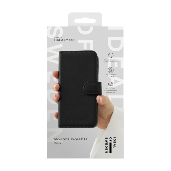 IDEAL OF SWEDEN Samsung Galaxy S25 Magnet Wallet+ cover, midnatssort billede 2