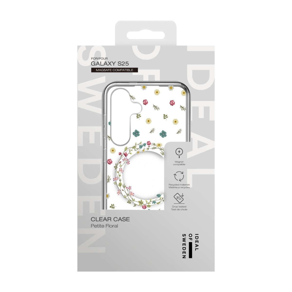 IDEAL OF SWEDEN Samsung Galaxy S25 Klart cover MagSafe, Petite Floral billede 4