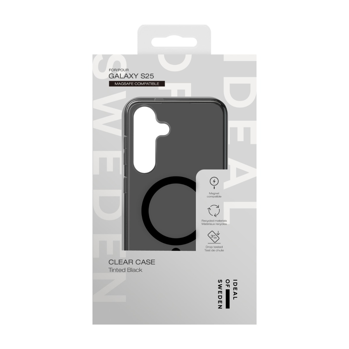 IDEAL OF SWEDEN Samsung Galaxy S25 Gennemsigtige cover MagSafe, Sort billede 4