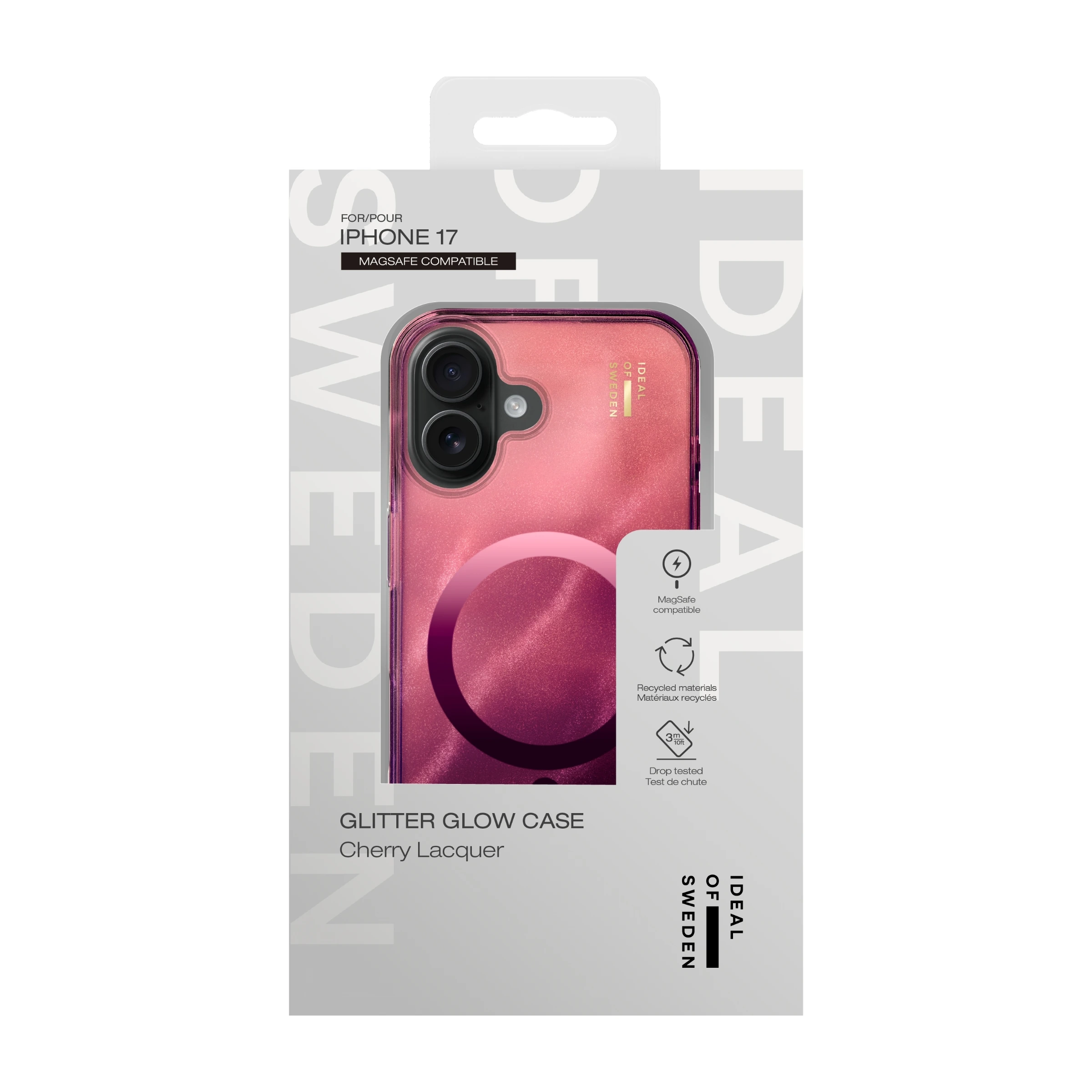 IDEAL OF SWEDEN iPhone 17 Klart Cover MagSafe, Cherry Lacquer billede 4
