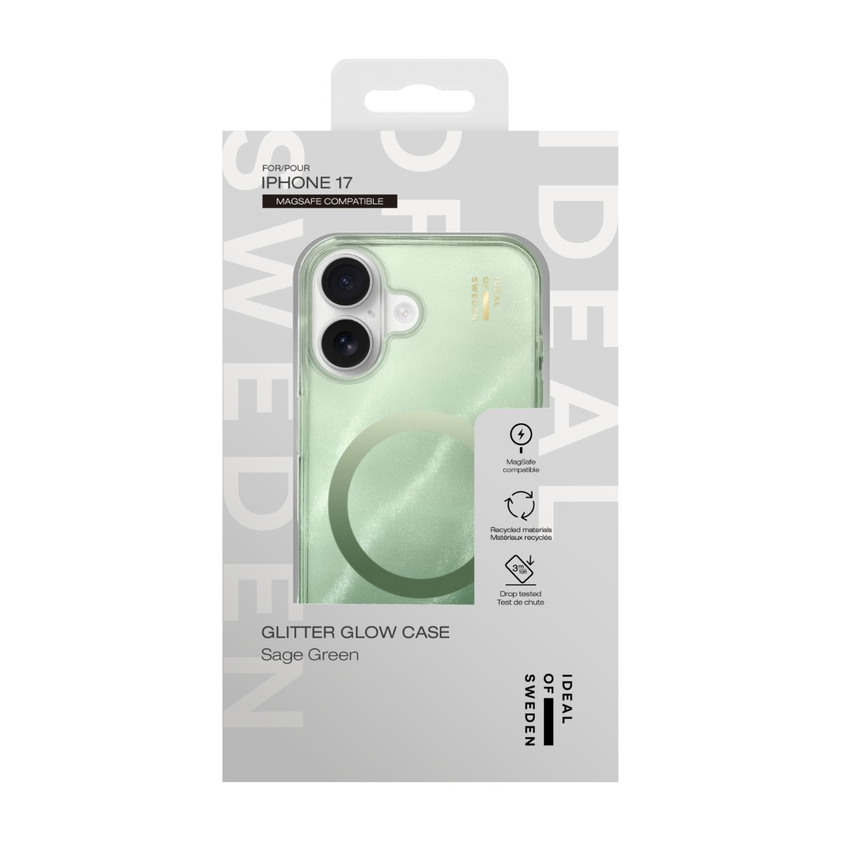IDEAL OF SWEDEN iPhone 17 Clear Cover MagSafe, Green Sage billede 4