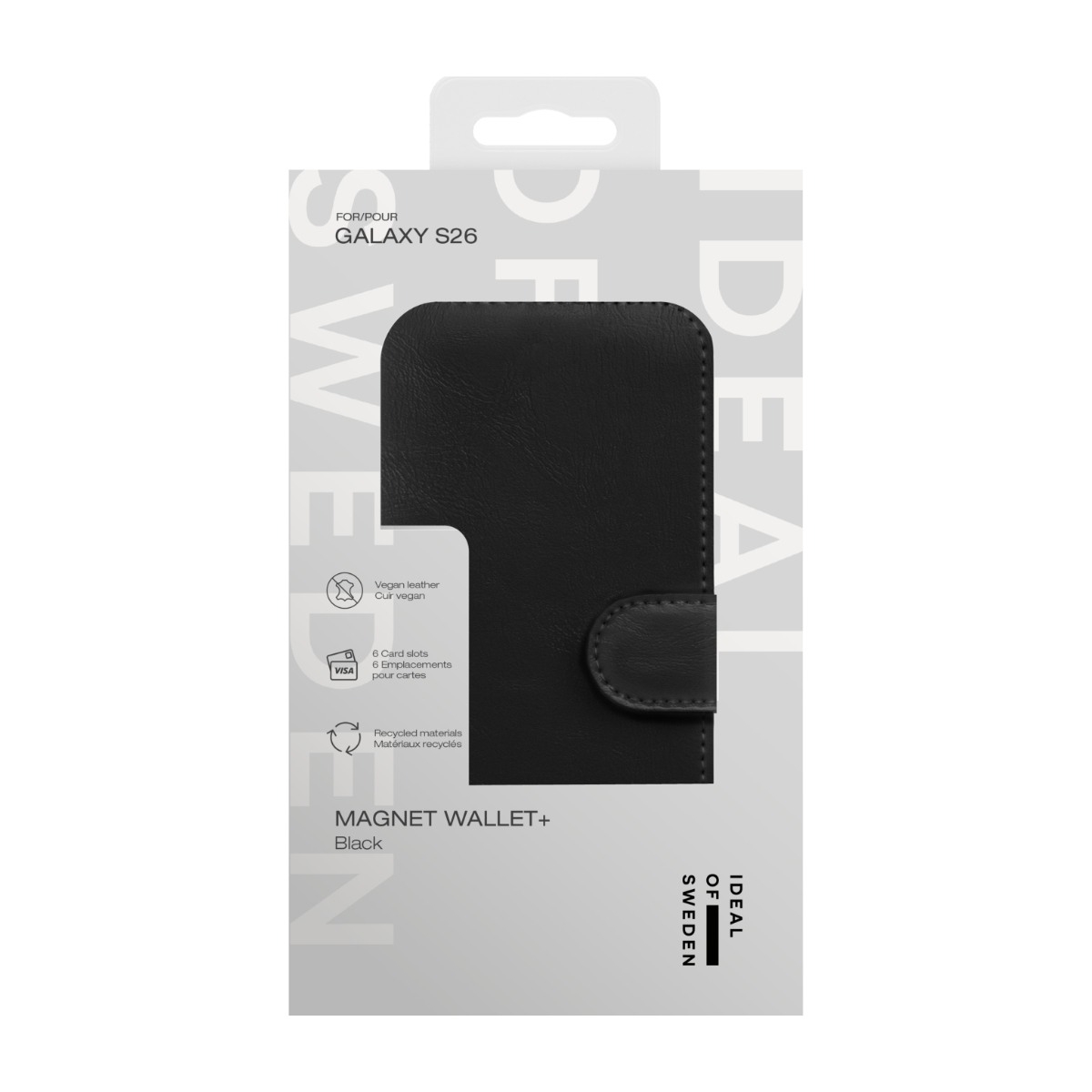 IDEAL OF SWEDEN Magnet Wallet+ Samsung Galaxy S26 tegnebogscover, sort billede 2