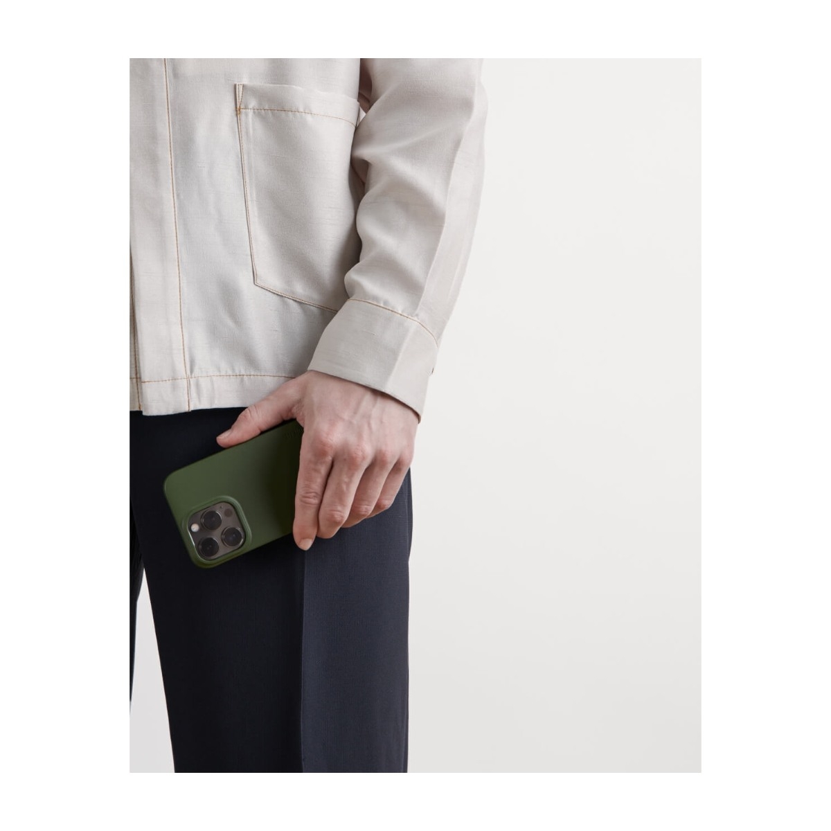 NUDIENT Thin iPhone 13 MagSafe Cover, Pine Green billede 2