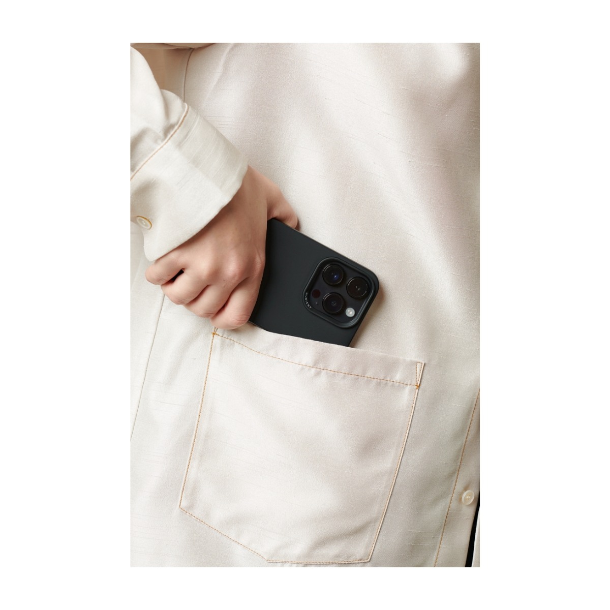 NUDIENT Thin Cover iPhone 14 MagSafe Ink black billede 2