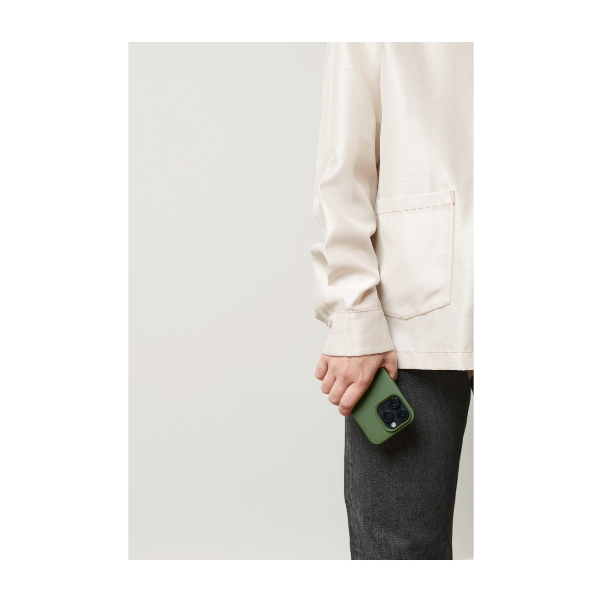 NUDIENT Thin iPhone 14 MagSafe Cover, Pine Green billede 3