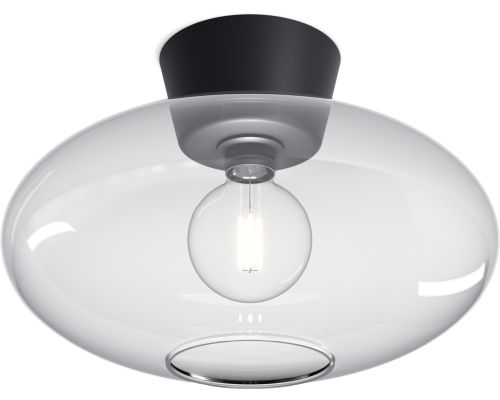 Belid Bullo XL matsort/klar glas plafond billede 1