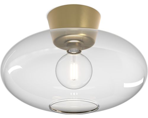 Belid Bullo XL messing/klar glas plafond billede 1