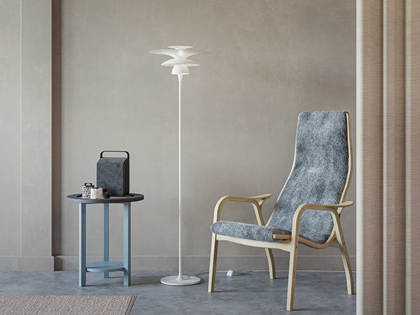 Picasso Gulvlampe Mat hvid Ø38 H1400 G9 LED billede 3