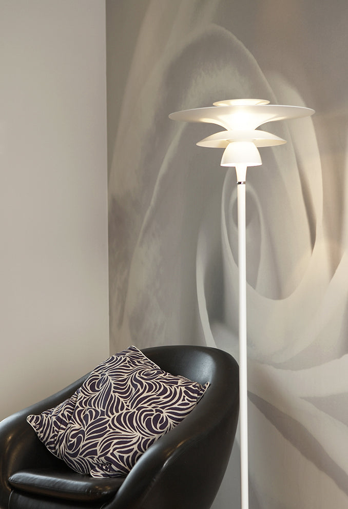 Picasso Gulvlampe Mat hvid Ø50 H1490 G9 LED billede 2