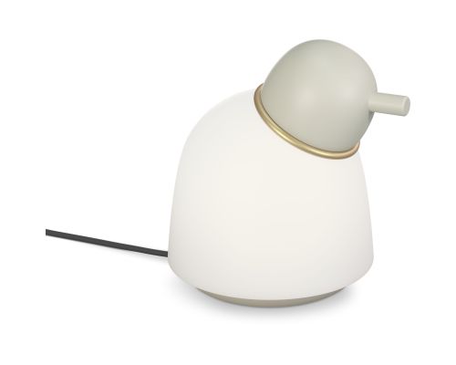 Belid Bird sand/messing opalglas bordlampe billede 1