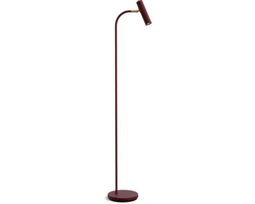 Belid Slender mørkrød/messing gulvlampe billede 1