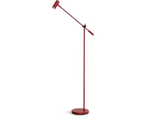 Belid Cato blank rubinrød/matsort gulvlampe billede 1