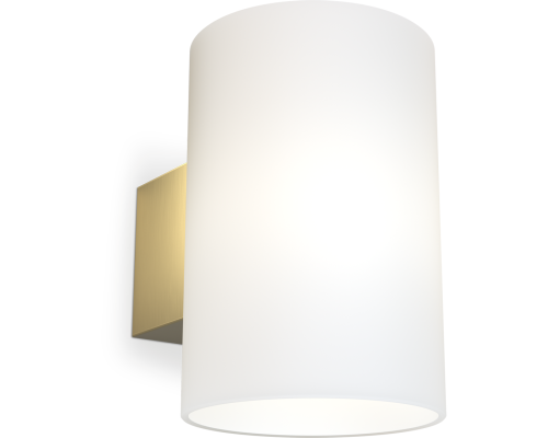 Herstal Evoke L satin brass/Opal glas væglampe billede 1
