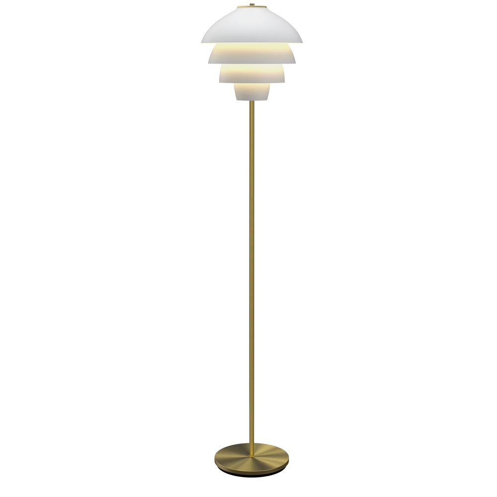 Valencia mathvid/messing gulvlampe billede 3