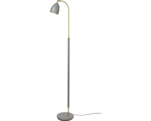 Belid Deluxe varmgrå/messing gulvlampe billede 1