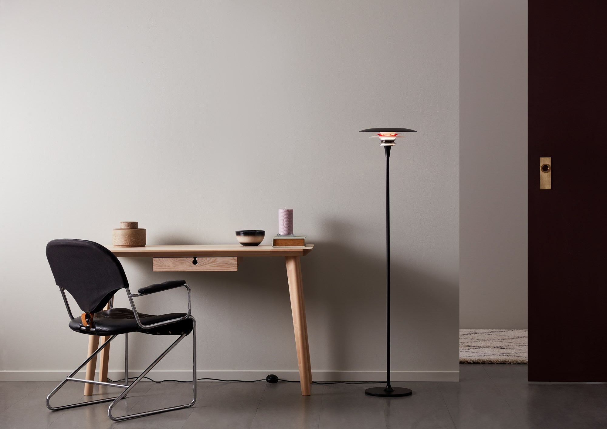 Diablo Gulvlampe Ø30 Mat sort, blank rød G9 billede 3