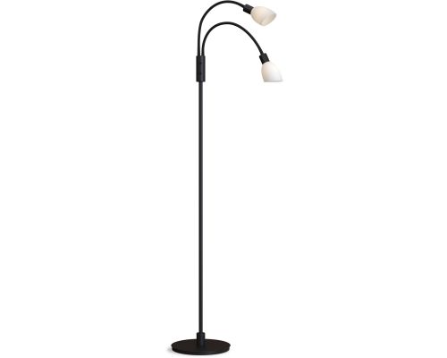 Herstal Cut dobbelt sort gulvlampe billede 1