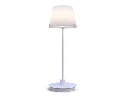 Herstal Gil il Grande hvid/opal glas bordlampe billede 1