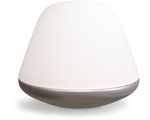 Herstal Bloom Ø20 satin silver/opal bordlampe billede 1
