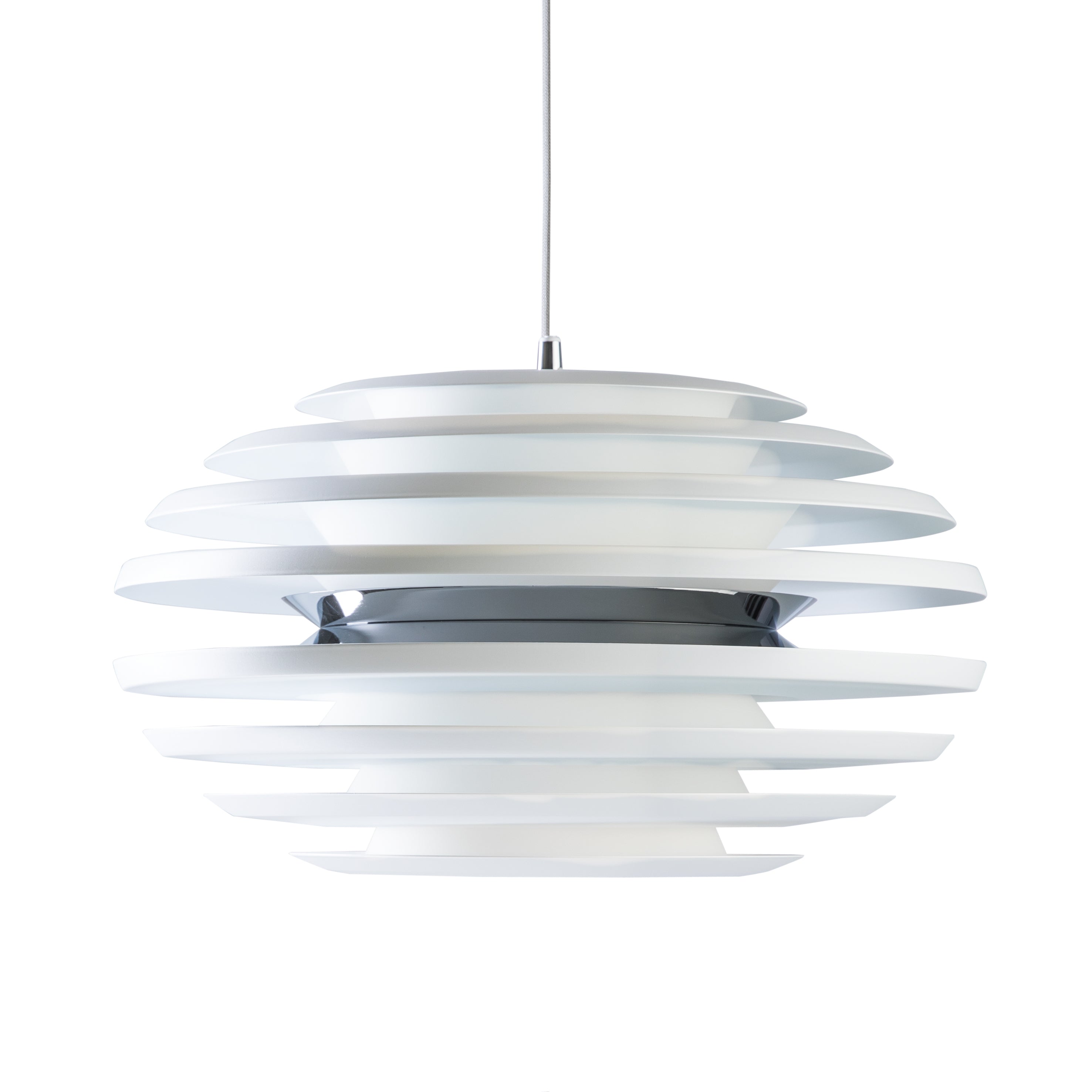 Ellipse Pendel Ø50 Mat Hvid/Krom billede 2