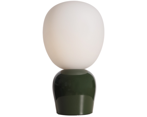 Belid Buddy blank skovgrøn/opal glas bordlampe billede 1
