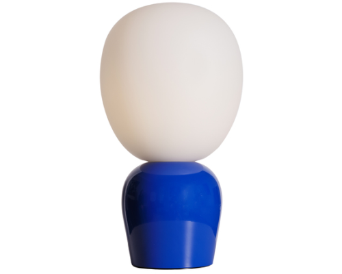 Belid Buddy marineblå/opal glas bordlampe billede 1
