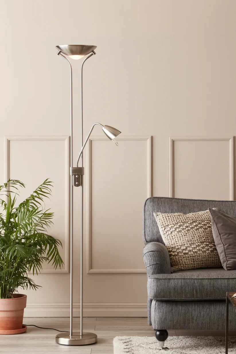 Markslöjd Detroit Gulvlampe 2L Stål billede 3