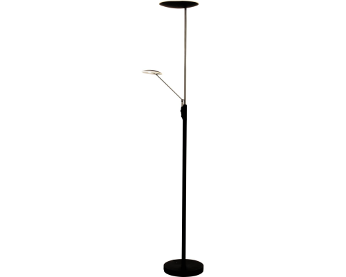 Aneta Cadiz uplight stål/sort gulvlampe billede 1