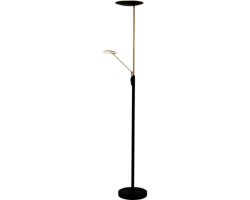 Aneta Cadiz sort/messing uplight gulvlampe billede 1