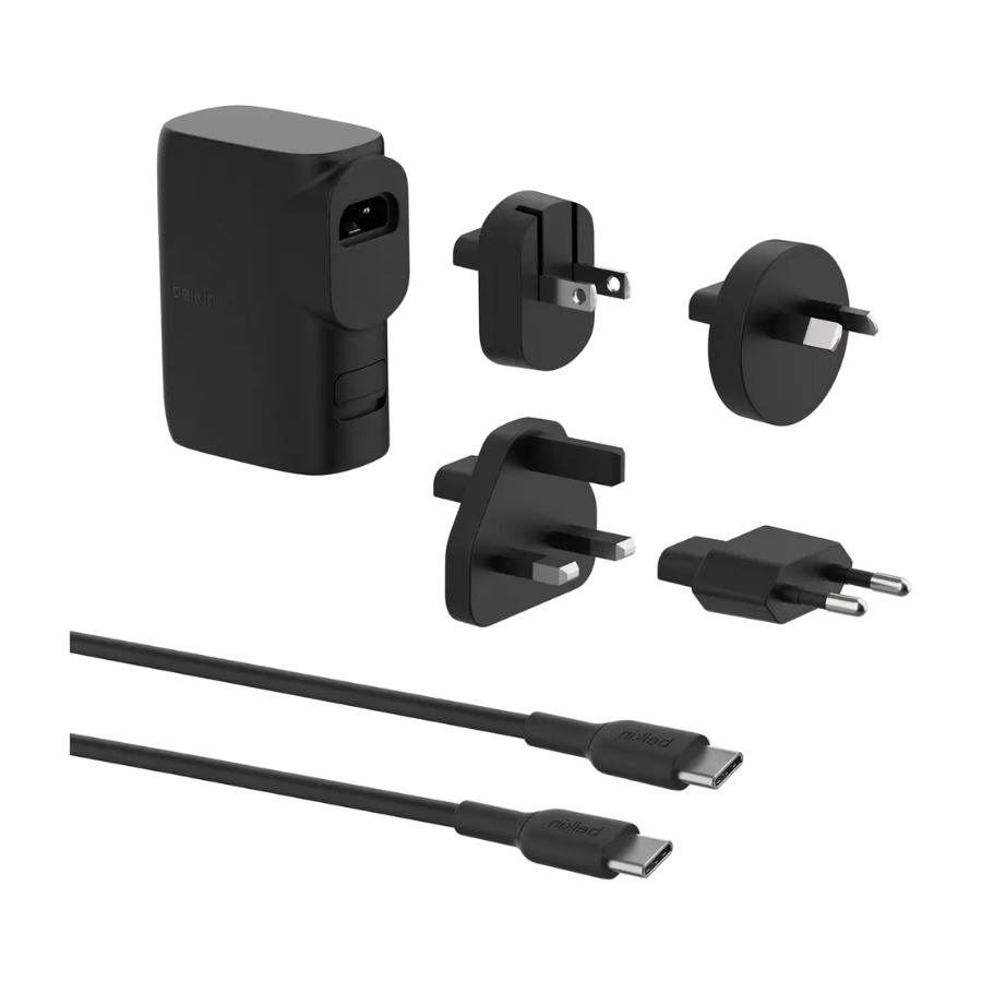 Belkin hybrid oplader 25 W vægoplader + powerbank 5000 mAh + rejseadaptersæt billede 1
