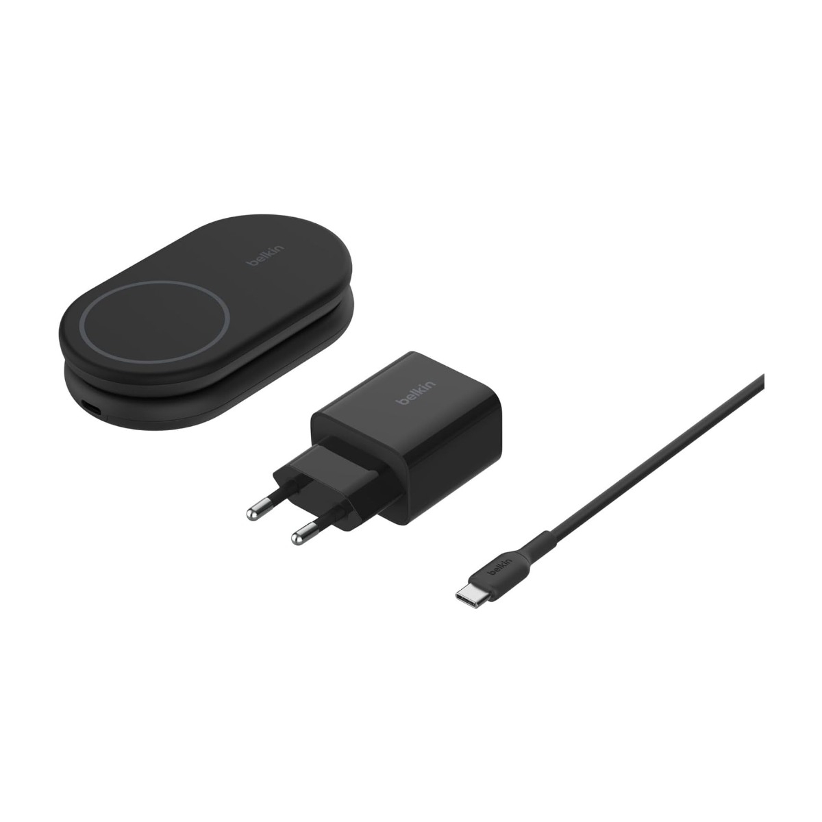 Belkin BoostCharge Qi2 magnetisk sammenfoldelig trådløs oplader 15 W, sort billede 2