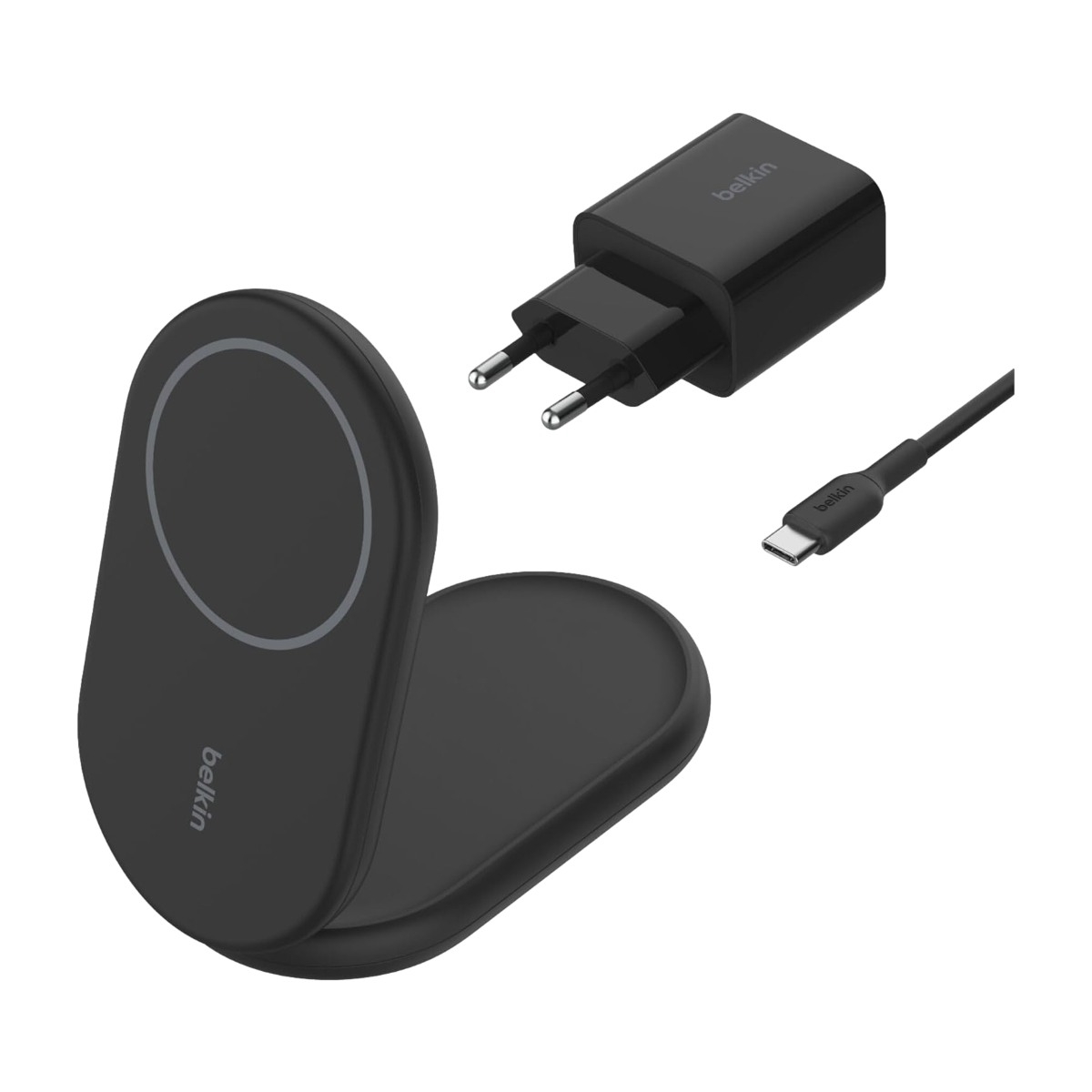 Belkin BoostCharge Qi2 magnetisk sammenfoldelig trådløs oplader 15 W, sort billede 1