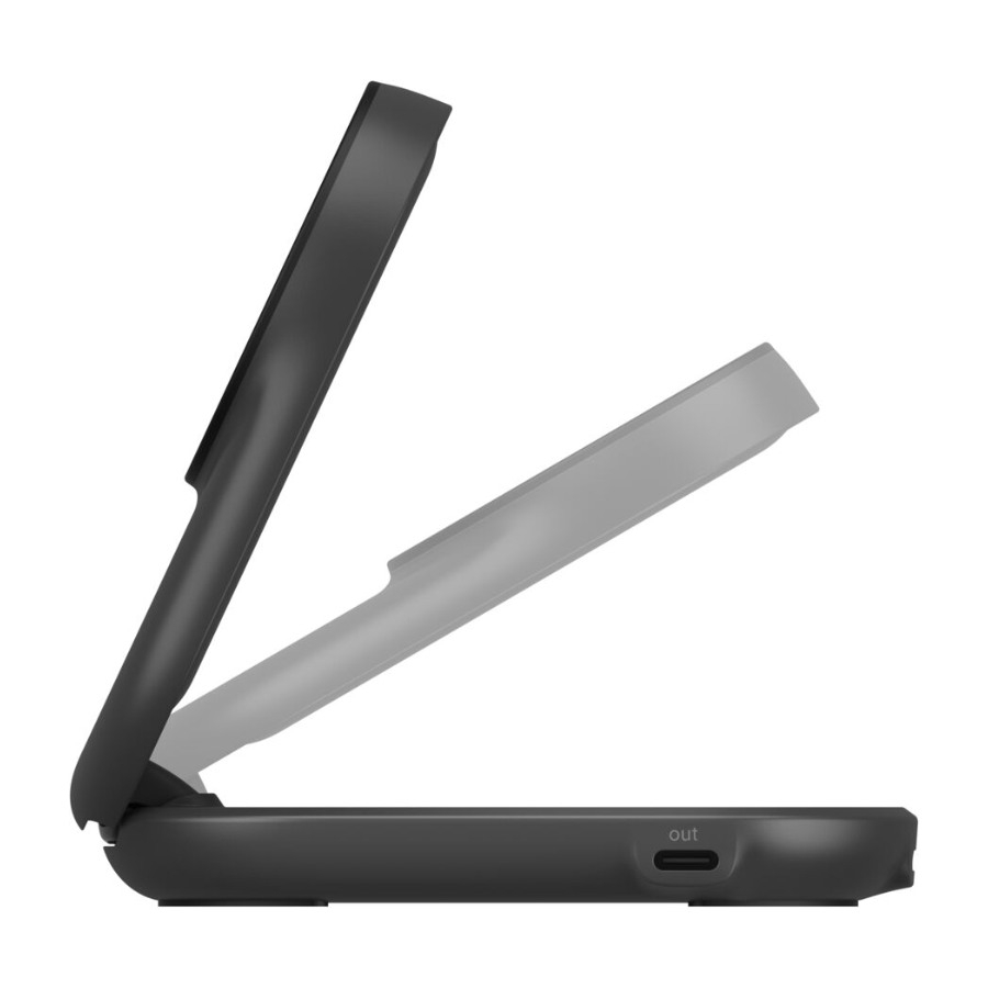 Belkin UltraCharge 2-i-1 sammenklappelig magnetisk oplader 25 W Qi2, sort billede 2