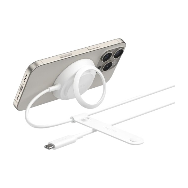 Belkin UltraCharge magnetisk trådløs Qi2-oplader 25 W, hvid billede 1