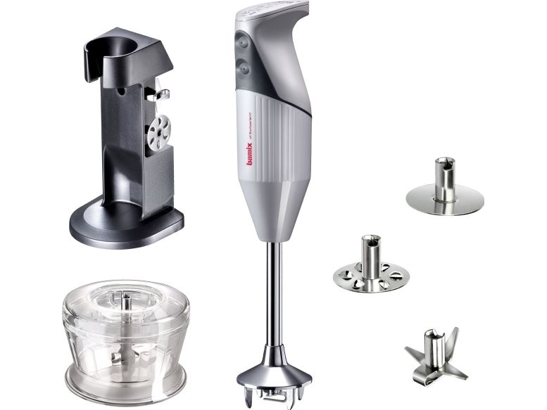 Bamix DeLuxe, Nedsænkning blender, Knusning af is, 1,8 m, 200 W, Lys grå, Hvid billede 1