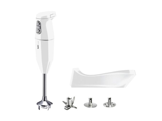 Bamix Cordless PLUS, Nedsænkning blender, 200 W, Rustfrit stål, Hvid
