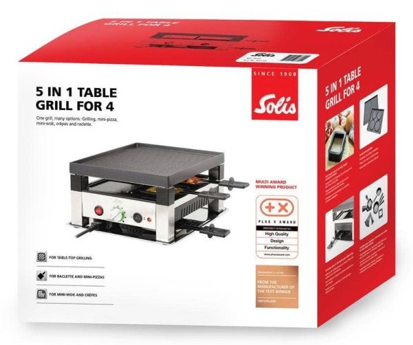 Solis 7611210977568, 4 person(er), Rustfrit stål, Sort, Sølv, Temperatur, Knapper, Dreje, 1020 W billede 4