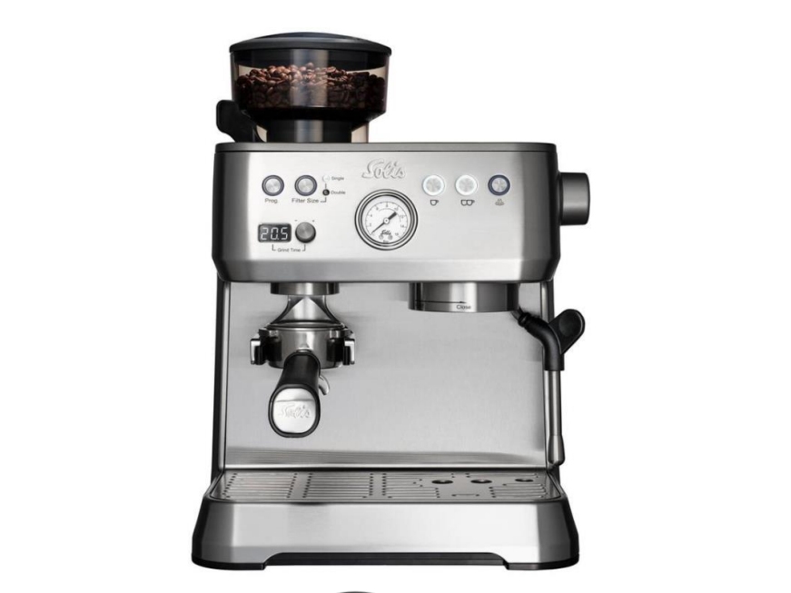 Solis Grind & Infuse Perfetta, Espressomaskine, 2,6 L, Kaffebønner, Indbygget kværn, 1640 W, Rustfrit stål