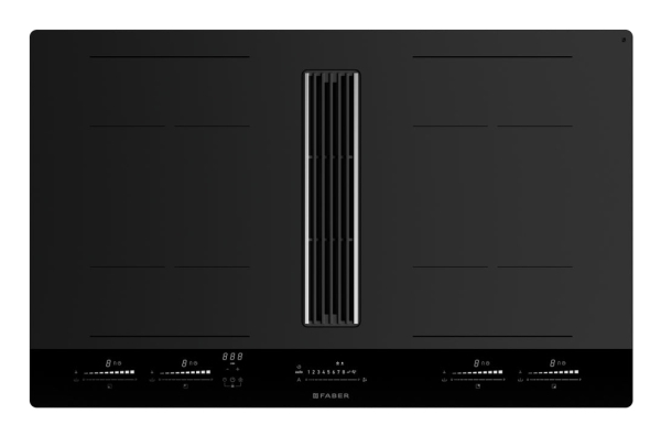 FABER S.p.A. 340.0708.968, Sort, Indbygget, 83 cm, Zone induktionskogeplade, Glas, 4 zone(s)