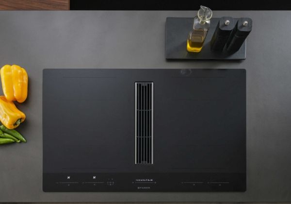 FABER S.p.A. GALILEO STRIPES F830, Sort, Indbygget, 83 cm, Zone induktionskogeplade, Glas, 4 zone(s)
