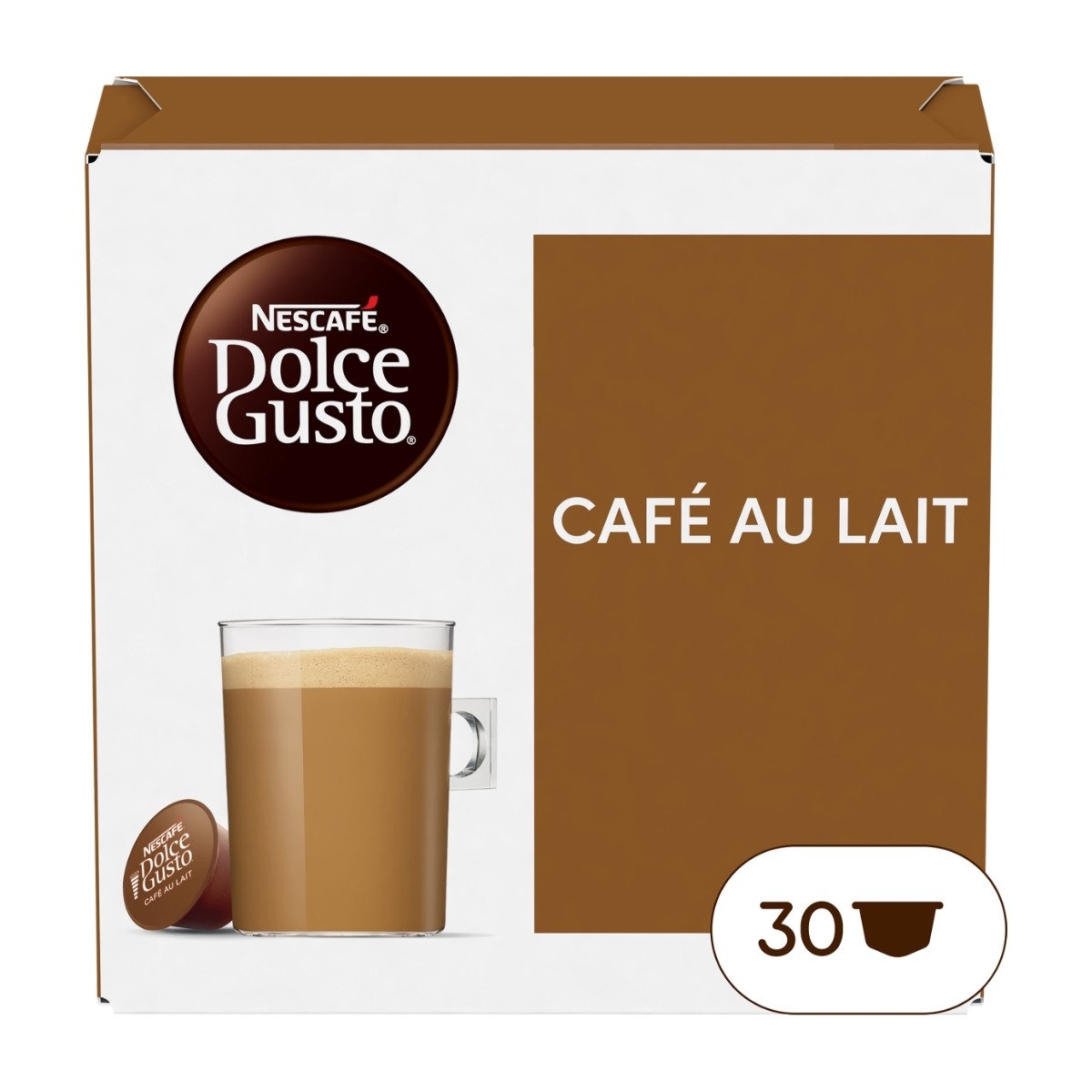 Nescafe Dolce Gusto Cafe Au Lait -kapsler 30 stk billede 1
