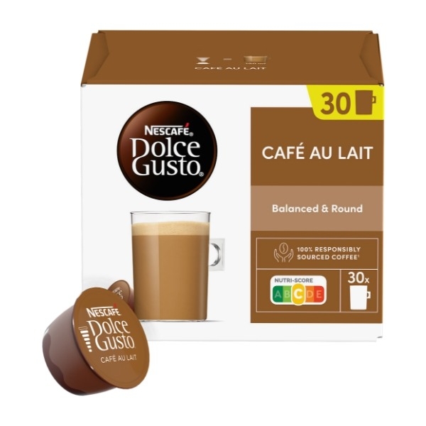 Nescafe Dolce Gusto Cafe Au Lait -kapsler 30 stk billede 8