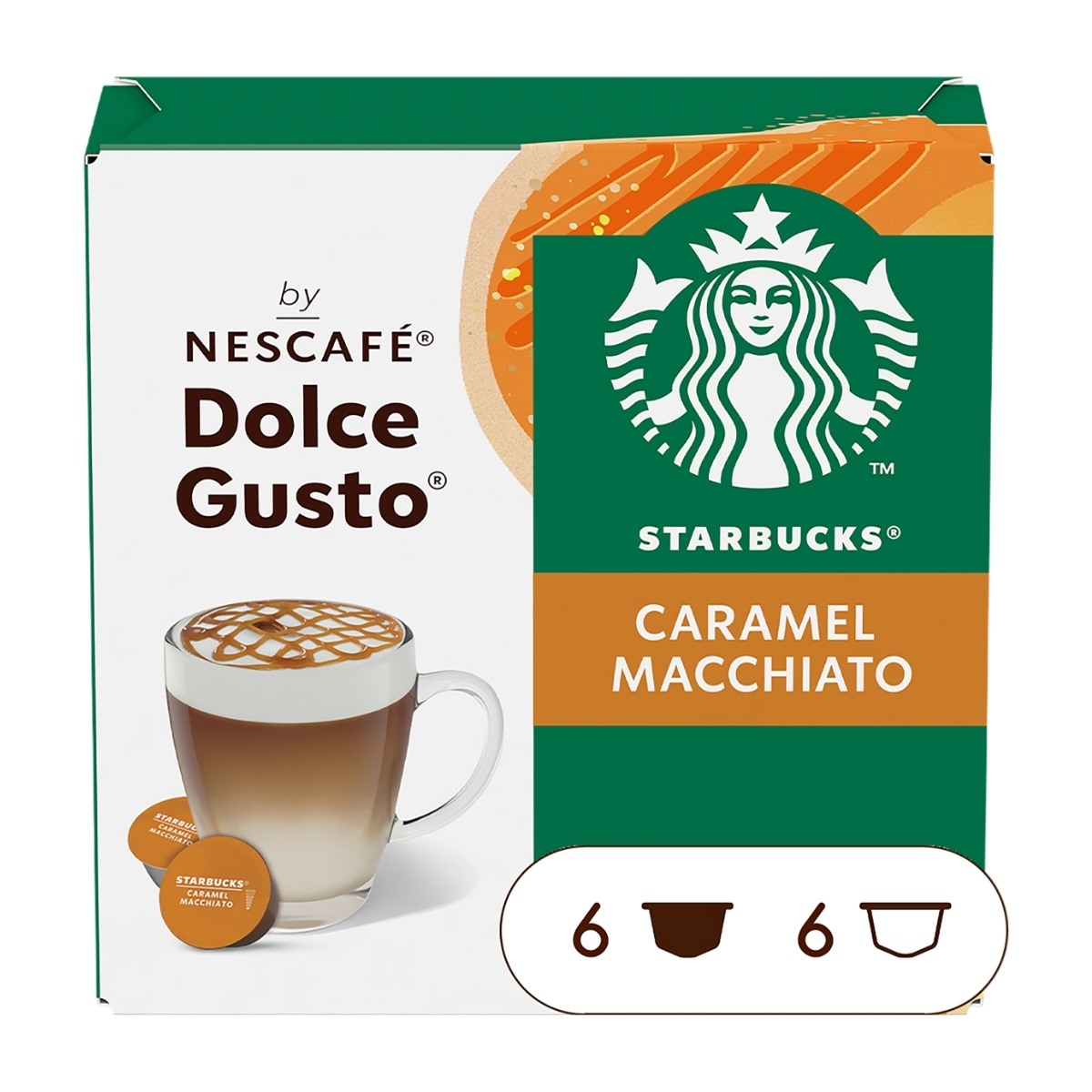 Starbucks Caramel Macchiato kaffekapsler By Nescafe Dolce gusto