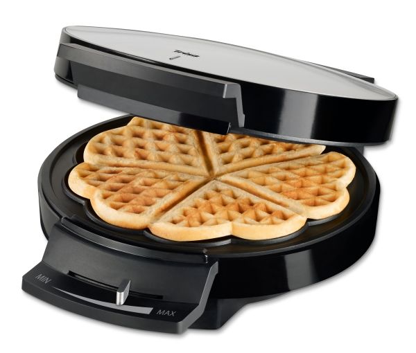 Trisa Waffle Pleasure, 1 vaffel/vafler, Hjerte (form), Sort, Sølv, 16 cm, 0,9 m, 1000 W