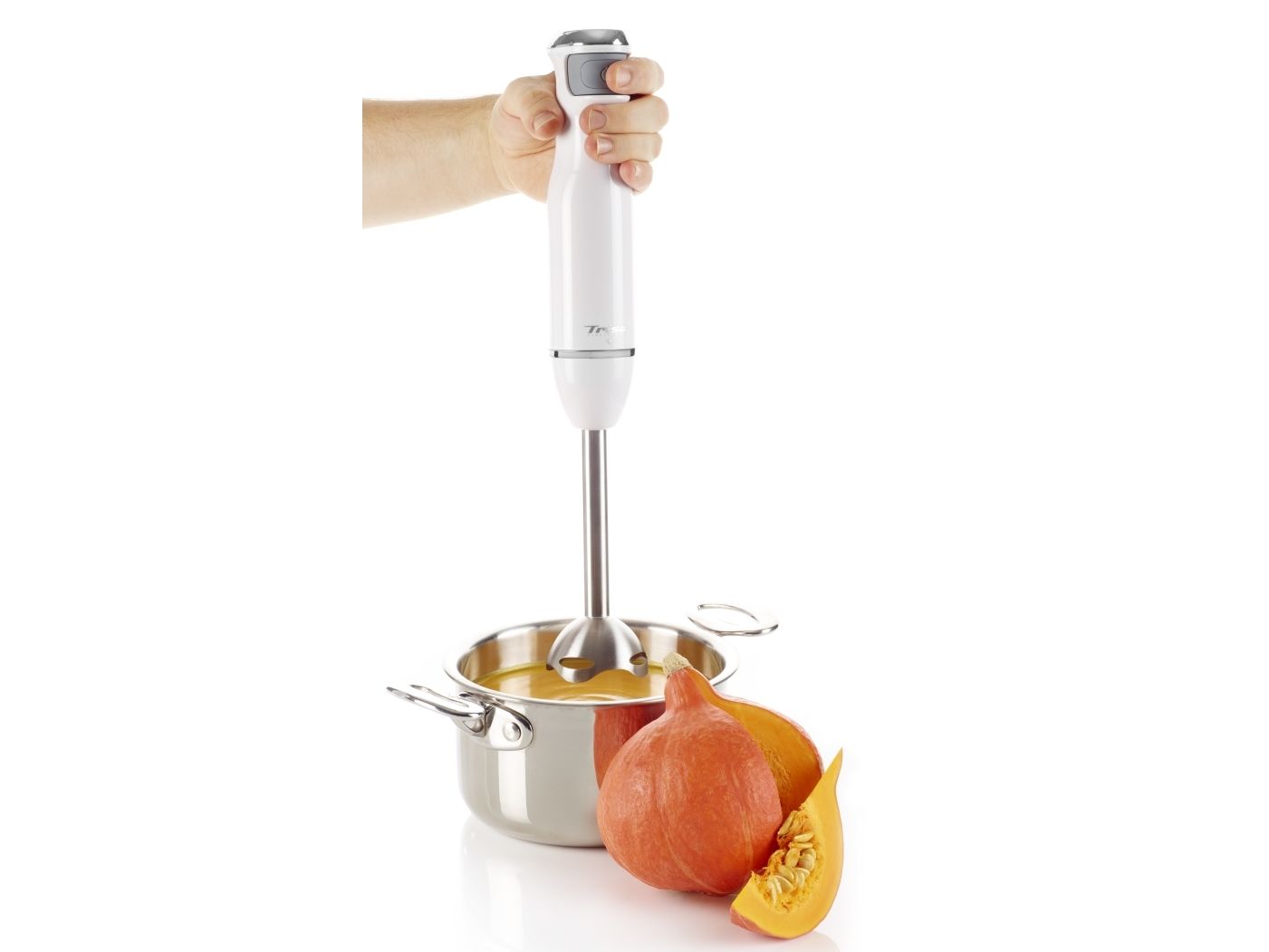 Trisa 6710.7010, Nedsænkning blender, Knusning af is, 1,1 m, 600 W, Hvid billede 4