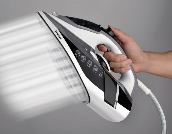 Trisa Prof. Steam i6242, Dampstrygejern, Keramisk strygesål, 1,9 m, 140 g/min, Sort, Grå, Hvid, 30 g/min billede 2