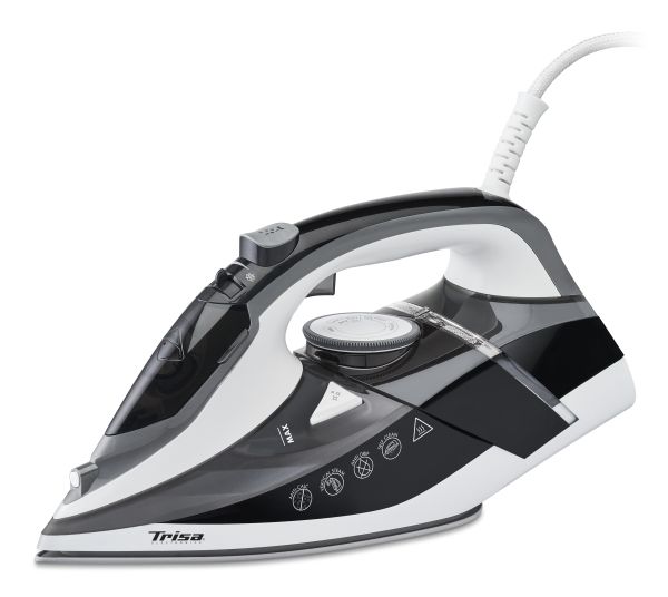 Trisa Prof. Steam i6242, Dampstrygejern, Keramisk strygesål, 1,9 m, 140 g/min, Sort, Grå, Hvid, 30 g/min billede 1