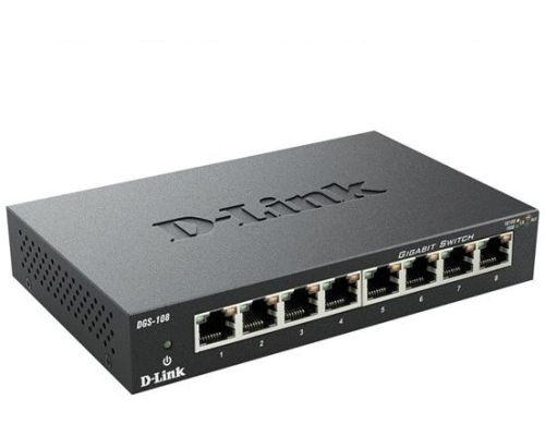 D-Link DGS-108/E 8-port Gigabit Unmanaged Desktop switch billede 1